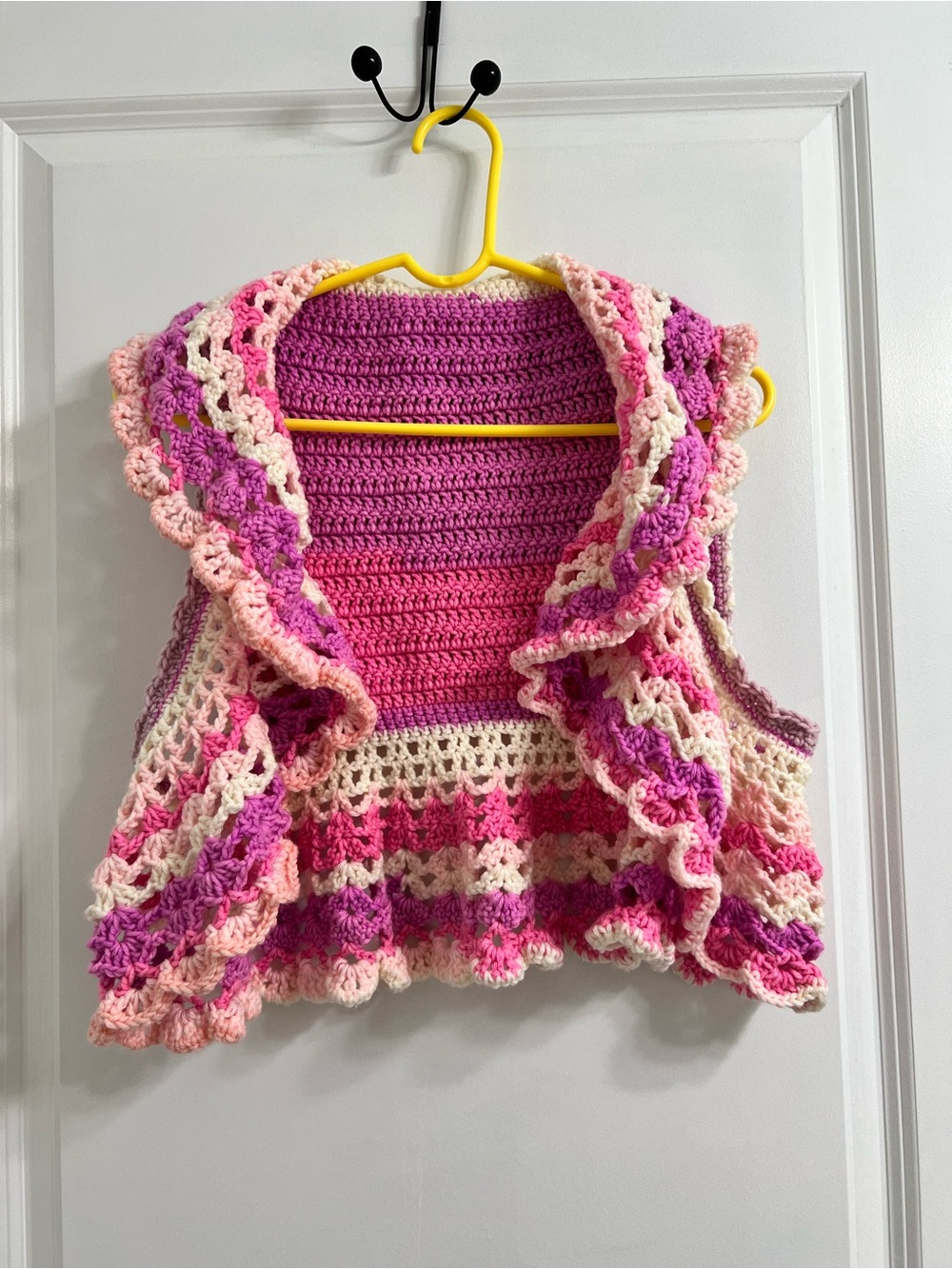 Small Handmade Crochet Vest Girly Cottagecore Grandmacore